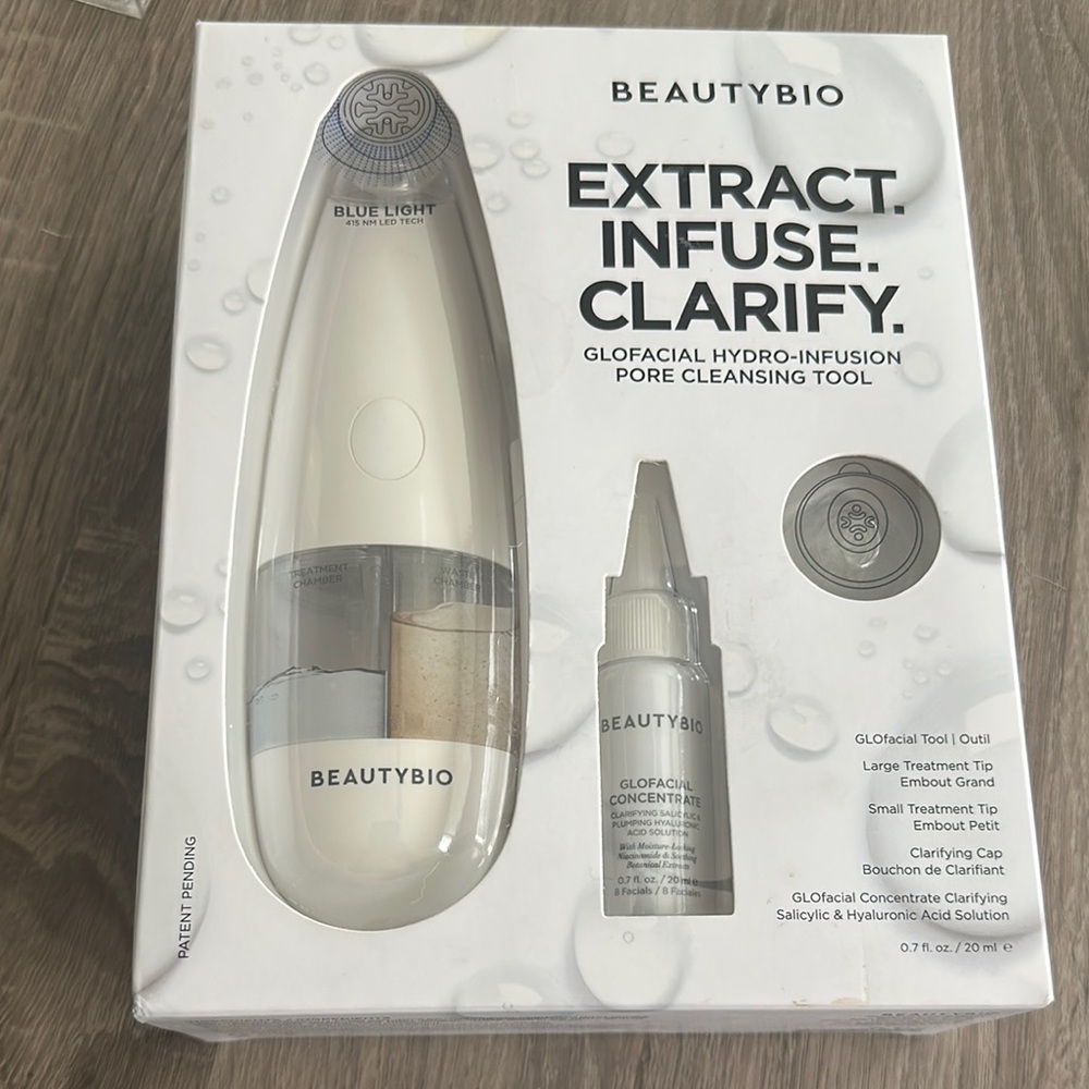 Beautybio glofacial hydro-infusion pore cleansing tool - NEW IN BOX